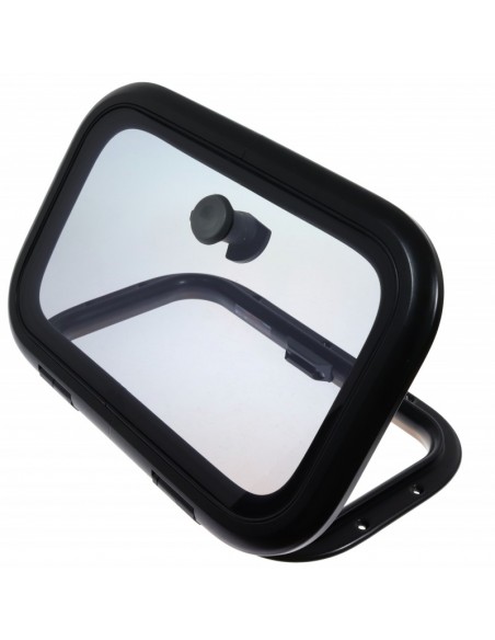 Lewmar Low Profile 20 – Bootsluke schwarz, 272x417mm – Öffnungswinkel bis 95°