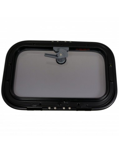 Lewmar Low Profile 20 – Bootsluke schwarz, 272x417mm – Öffnungswinkel bis 95°