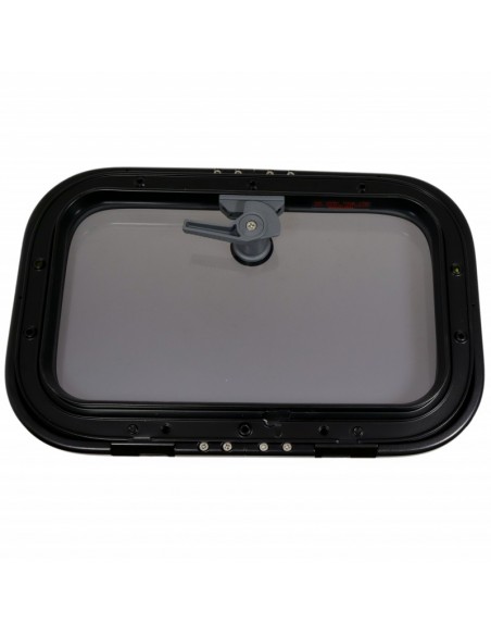 Lewmar Low Profile 20 – Bootsluke schwarz, 272x417mm – Öffnungswinkel bis 95°