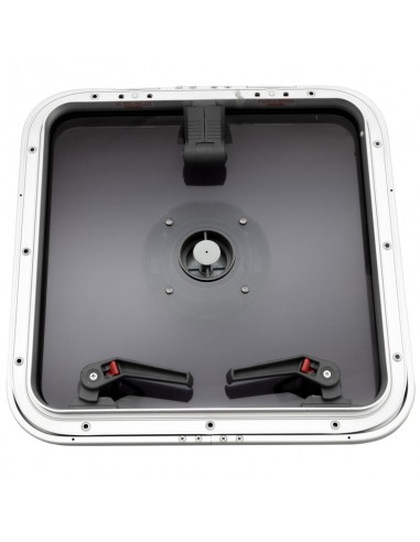 Lewmar Low Profile 44 mit Lüfter – Bootsluke, 513x513mm – Öffnungswinkel bis 95°