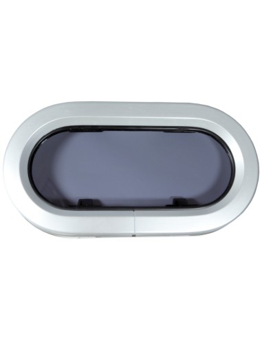 LEWMAR Standard 1 RE Bootsfenster Portlight  SILBER 191X367mm Weisse Rahmen