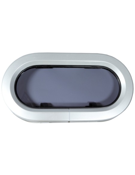 LEWMAR Standard 1 RE Bootsfenster Portlight  SILBER 191X367mm Weisse Rahmen