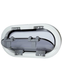 LEWMAR Standard 1 RE Bootsfenster Portlight  SILBER 191X367mm Weisse Rahmen 2