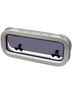 Bootsfenster Lewmar Standard 3 Silber 191x449mm Rahmen weiss