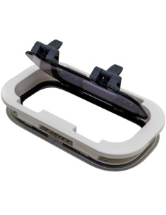 Bootsfenster Lewmar Standard 0 ST0 Silber 176x323mm Weiße Rahmen 2
