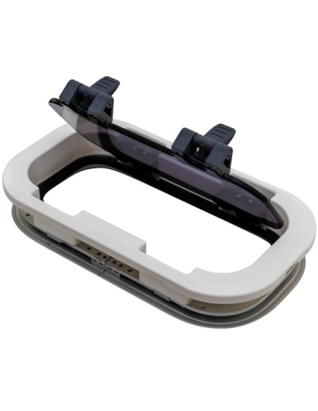 Bootsfenster Lewmar Standard 0 ST0 Silber 176x323mm Weiße Rahmen