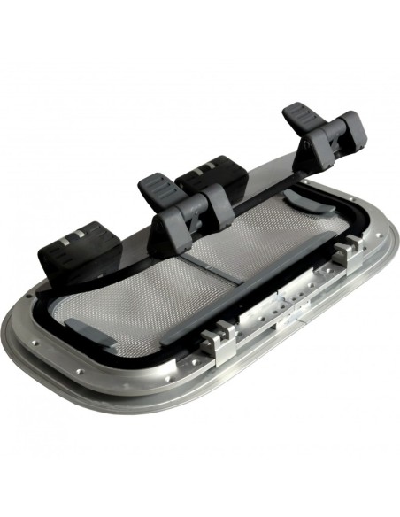 Bootsfenster Lewmar Standard 0 ST0 Silber 176x323mm Weiße Rahmen