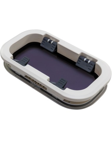 Bootsfenster Lewmar Standard 0 ST0 Silber 176x323mm Weiße Rahmen