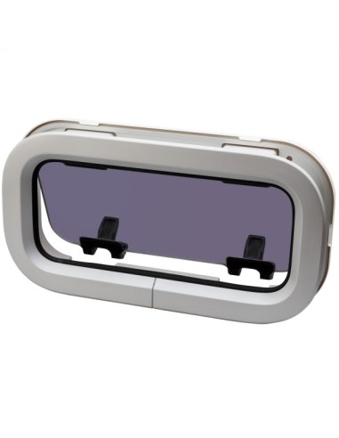 Bootsfenster LEWMAR Standard 1 ST1  Silber 191x367mm Rahmen weiss Portlight