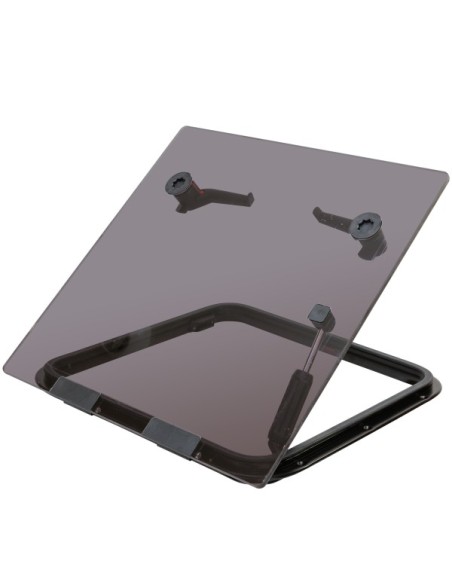 Bootsluke Lewmar FLUSH 44 GEN.3 Glass Grau Rahmen Schwarz