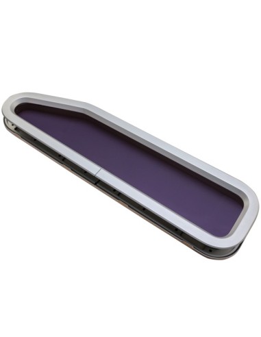 Bootsfenster Lewmar ST43 Silber 195x708mm Links Rahmen-Creme