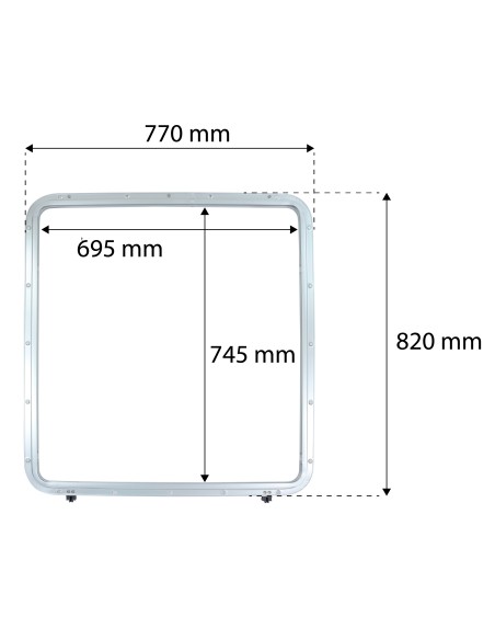 Lewmar Ersatzrahmen Unterrahmen für Pilot 78 Schiebeluke