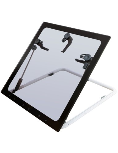 Bootsluke Lewmar FLUSH Profile 70 GEN.2 – Grau getöntes Acrylglas, Notausgangsfunktion