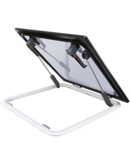 Lewmar Flush 60 Gen.2 – Glass grau, 577 x 577 mm, Bootsluke