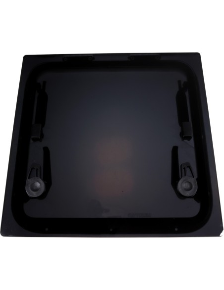 Bootsluke Lewmar FLUSH Profile 44 GEN.2 – Dunkelgraues Glas, 512 x 512 mm, Flachprofil, Aluminiumrahmen