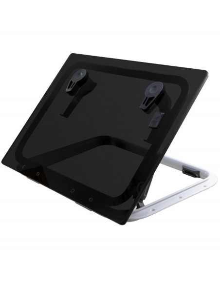 Bootsluke Lewmar FLUSH Profile 30 GEN.2 – Weißer Rahmen, 396 x 516 mm, Flachprofil, Decksluke für Yachten