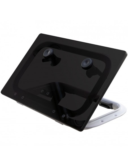 Luke Lewmar FLUSH 20 GEN.2 – Dunkelgraues Glas, 272 x 417 mm, Bootsluke