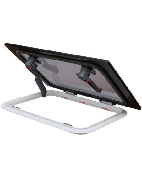 Bootsluke Lewmar FLUSH Profile 30 Glass Grau- Rahmen Weiss 527 x 397mm