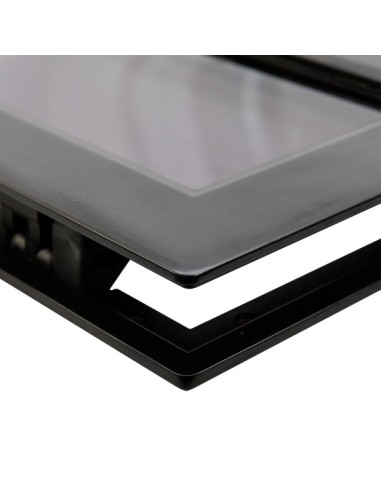 Bootsfenster Lewmar FLUSH MITRE 0  schwarz - glass grau