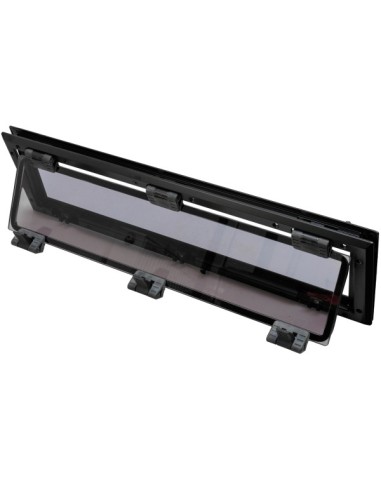 Bootsfenster Lewmar FLUSH MITRE 4  schwarz - Graues glas