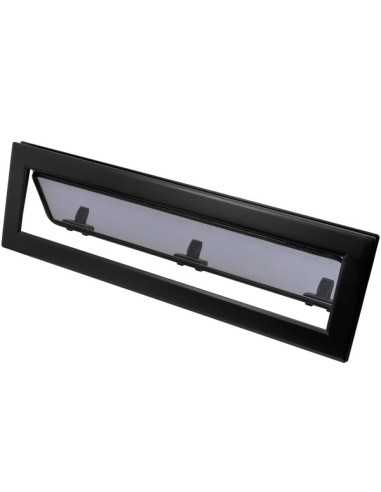 Bootsfenster Lewmar FLUSH MITRE 4  schwarz - Graues glas