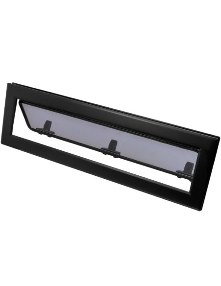 Bootsfenster Lewmar FLUSH MITRE 4 schwarz - glass grau