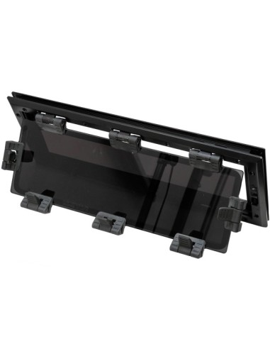 Bootsfenster Lewmar FLUSH MITRE 200x490 mm – schwarz, dunkelgraues Acrylglas