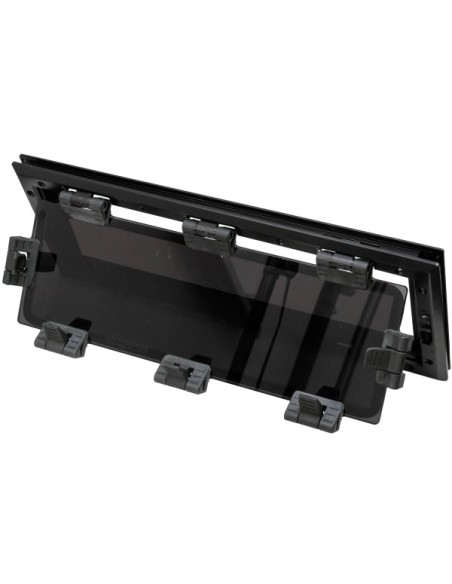 Bootsfenster Lewmar FLUSH MITRE 200x490 mm – schwarz, dunkelgraues Acrylglas