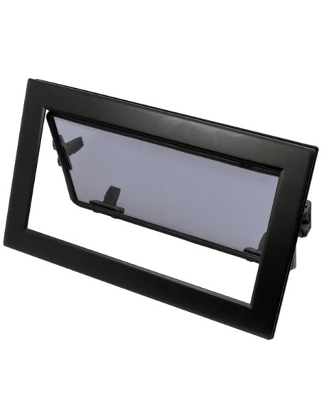 Bootsfenster Lewmar FLUSH MITRE 5 schwarz - glass grau