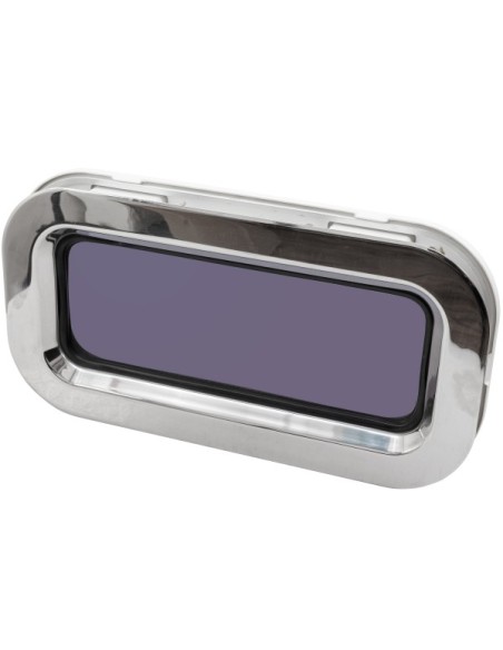 Bootsfenster Lewmar Edelstahl 1 Fest 191x367mm Rahmen Weiss