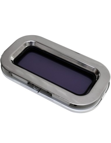 Portlight Lewmar Edelstahl 0 Fest 176x323mm Rahmen Weiß