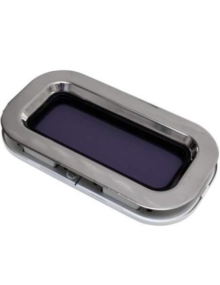 Portlight Lewmar Edelstahl 0 Fest 176x323mm Rahmen Weiß