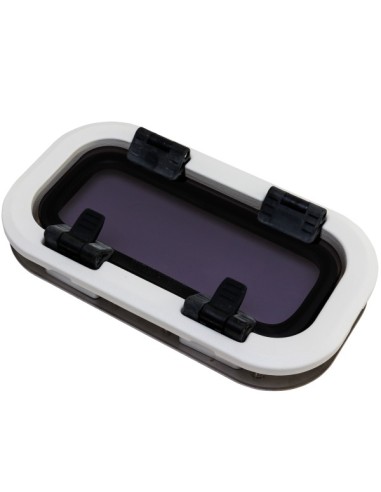 Lewmar Edelstahl Bootsfenster SS0 176x323mm Rahmen Weiß