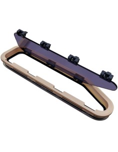 Lewmar Standard 4L Portlight – Bootsfenster 195 × 708 mm, Silber, Linksanschlag, Rahmen Creme 2