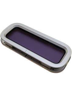 Bootsfenster Lewmar Standard 3  Silber 191x449mm Rahmen Creme