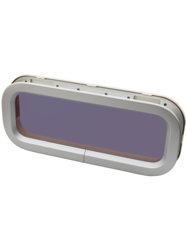 Bootsfenster Lewmar Standard 3 ST3 Silber 191x449mm Rahmen Creme