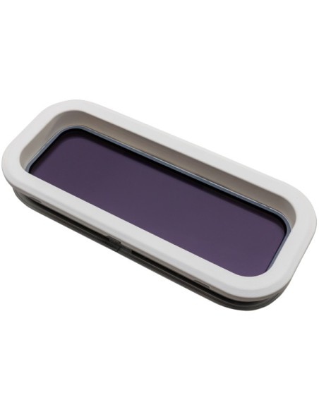 Bootsfenster Lewmar Standard 3 ST3 Silber 191x449mm Rahmen weiss