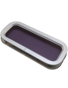Bootsfenster Lewmar Standard 3 Silber 191x449mm Rahmen weiss Fest