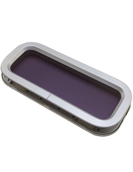 Bootsfenster Lewmar Standard 3 ST3 Silber 191x449mm Rahmen weiss