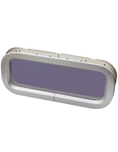 Bootsfenster Lewmar Standard 3 ST3 Silber 191x449mm Rahmen weiss