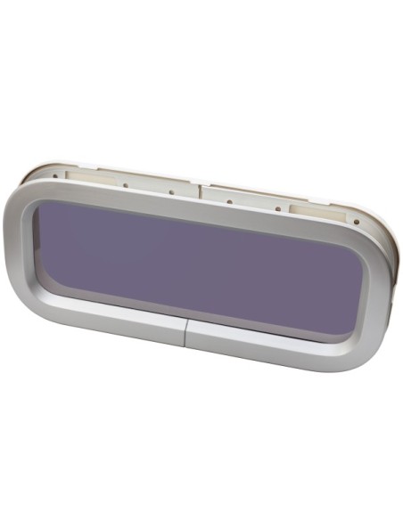 Bootsfenster Lewmar Standard 3 ST3 Silber 191x449mm Rahmen weiss