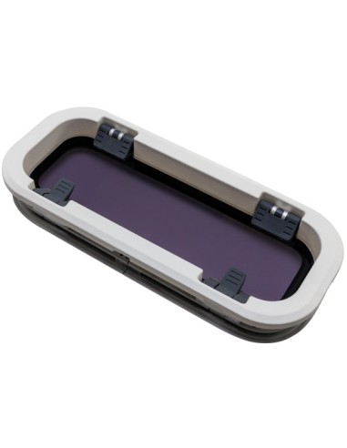 Bootsfenster Lewmar Standard 2 ST2 Silber 176x425mm weißer Rahmen