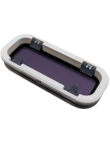 Bootsfenster Lewmar Standard 2 ST2 Silber 176x425mm weißer Rahmen