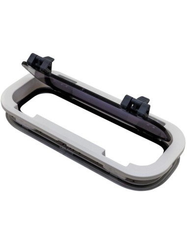 Bootsfenster Lewmar Standard 2 ST2 Silber 176x425mm weißer Rahmen