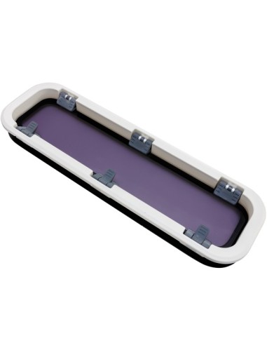 Bootsfenster Lewmar Standard 4 ST4 schwarz 191x646mm Rahmen weiss