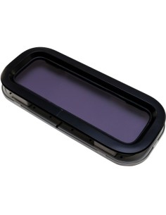 Bootsfenster Lewmar Standard 3  schwarz 191x449mm Rahmen weiss