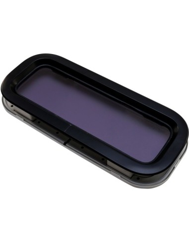 Bootsfenster Lewmar Standard 3  schwarz 191x449mm Rahmen weiss