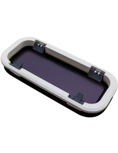 Bootsfenster Lewmar Standard 3 ST3 schwarz 191x449mm Rahmen weiss