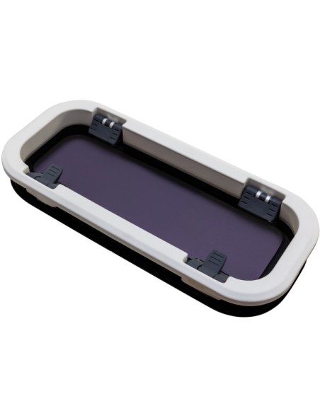 Bootsfenster Lewmar Standard 3 ST3 schwarz 191x449mm Rahmen weiss