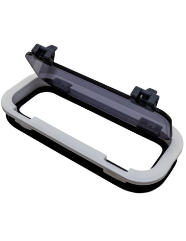 Bootsfenster Lewmar Standard 3 ST3 schwarz 191x449mm Rahmen weiss